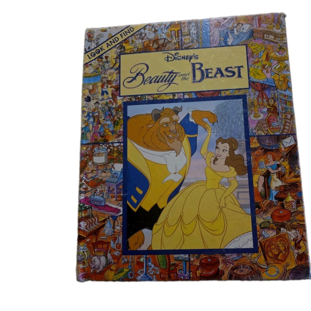 Disney Beauty and The Beast Look And FIND. Pictures Hardcover Vintage 1993